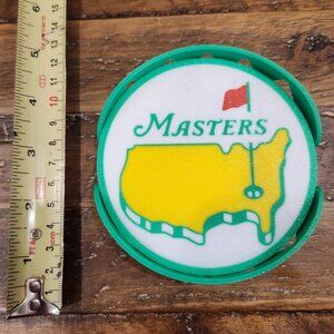 Masters Golf 3D Printed Coasters, 4 in x 1/8 in **Set of 4**